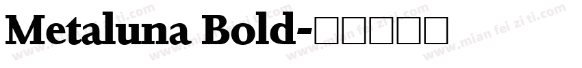 Metaluna Bold字体转换